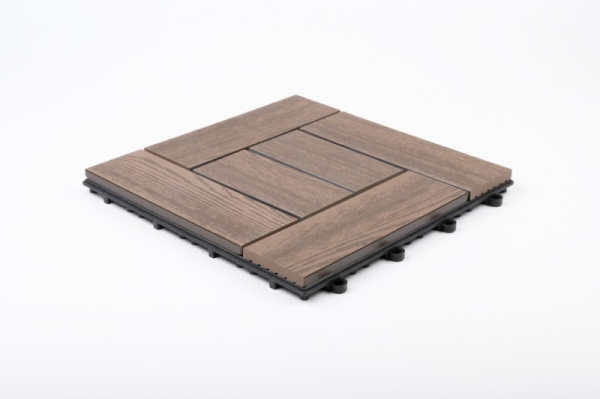 Садовый паркет 30х30 см, CM Decking, тиснение под дерево (Венге)