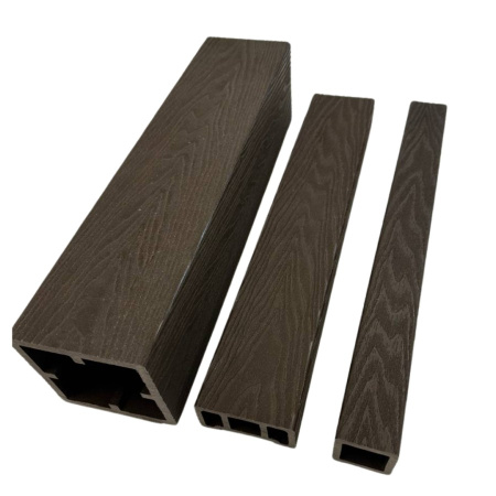 Столб для ограждений Ecodecking Техно 3D 120x120x3000 Шоколад