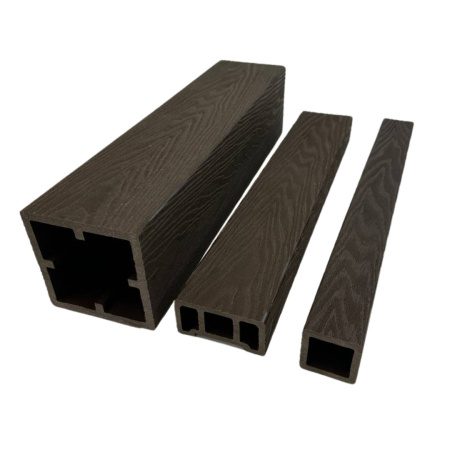 Столб для ограждений Ecodecking Техно 3D 120x120x3000 Шоколад