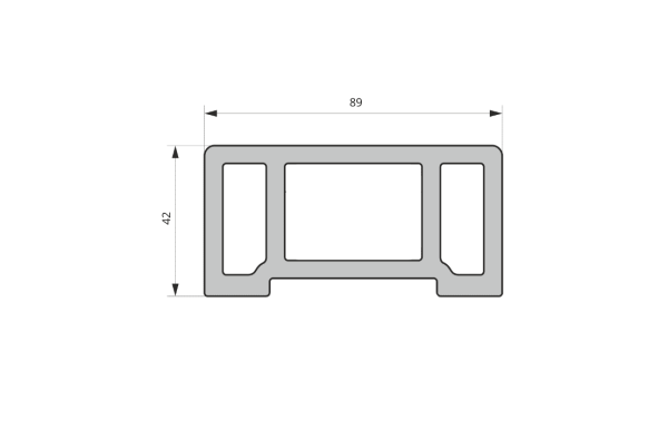 Поручень ограждений Ecodecking Техно 89х42х3000 Венге