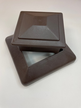 Крышка столба заборного Ecodecking Техно 120х120 Шоколад