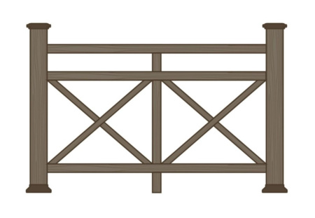 Ограждение из ДПК Экодекинг Бастион